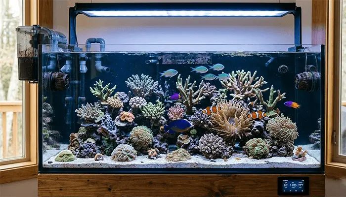 ideal pH range in a saltwater aquarium for fish and corals