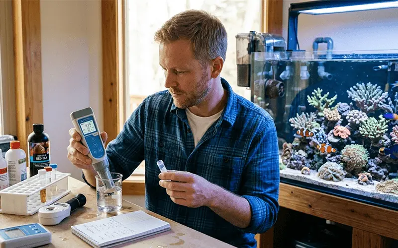 testing water in saltwater aquarium | How to Raise pH in Saltwater Aquarium Guide